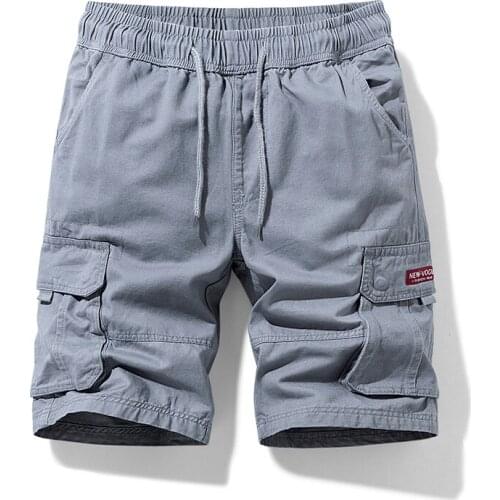 Mens High quality Multi-pocket Cargo Shorts Fashion pocket Casual Shorts Pants Men Sportswear Solid Color Mens Bottoms S-3XL