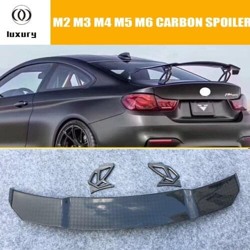 V Style Rear Carbon Fiber Rear Trunk Wing Spoiler for BMW F87 M2 E90 E92 F80 M3 F82 F83 M4 F10 F90 M5 F06 F12 F13 M6