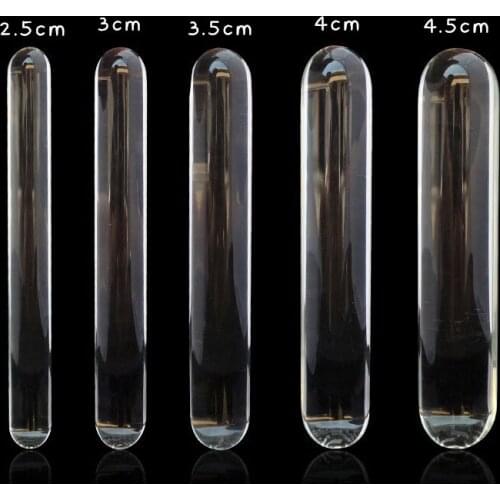 Female Masturbation Huge Faux Crystal Glass Butt Plug Dildo Rod Massage Stick Crystal Glass Anal Stimulator Butt Plug Wand 1PCS