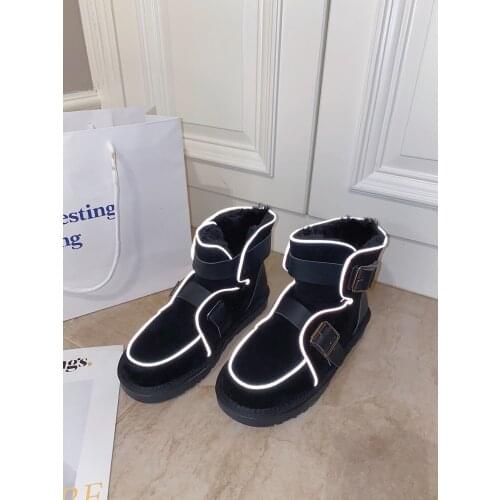 Winter warm ladies plus velvet thick warm snow boots flat ankle boots casual comfortable fashion snow boots selling