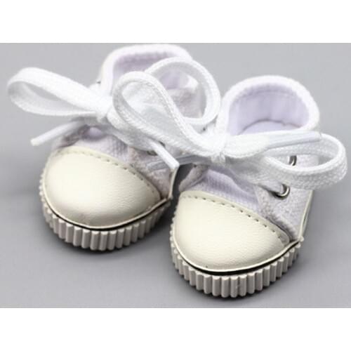 1Pair White Canvas Doll Shoes 14Inch Doll Shoes For BJD Dolls