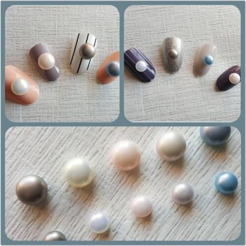10pcs/bag 2017 Japan Korean New 3D Nail Art Deco Nail Accessory Kawaii Bread pearl DIY Charm Nail Tools for Maincure
