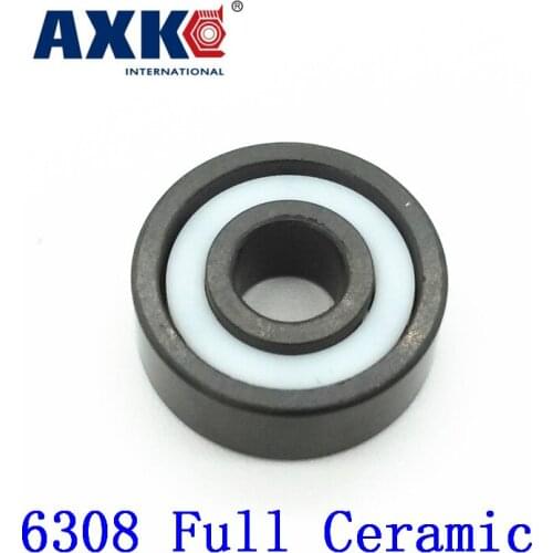 2019 Real Sale Axk 6308 Full Ceramic Bearing ( 1 Pc ) 40*90*23 Mm Si3n4 Material 6308ce All Silicon Nitride Ball Bearings