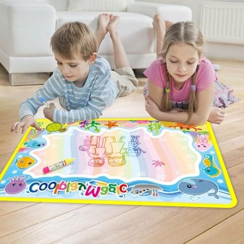 2020 New Arrivals Rainbow Water Drawing Mat Rug Magic Pen Painting Board Multiple Types Coloring Books Educational Toys for Kids