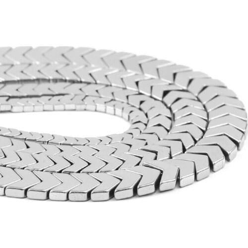 4/6/8/10mm Silvers Arrows Shape Hematite Natural Stone Spacers Loose Beads For Charm Jewelry Making Diy Accessories Wholesale