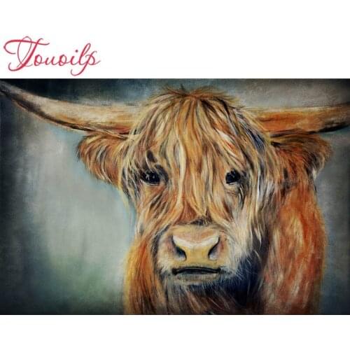 TOUOILP 100% 5d Daimond Painting "Cattle" 3D Diamond Painting Round/Square Rhinestones Diamant Painting Embroidery Animals