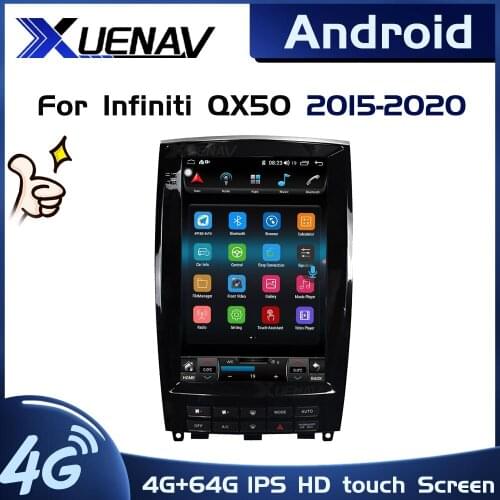 Car radio Video Player For Infiniti QX50 2015 2016 2017 2018 2019 2020 Vertical Screen GPS Navigation Multimedia Player 2 din