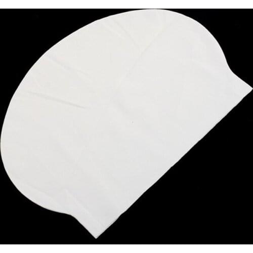 White Latex Flexibility Swimming Pool Caps for Women Men Silicone Swim Hats Wears Bathing Cap Protect Ears Hair Unisex Adult