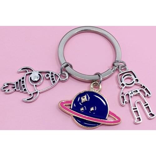 Keychain Astronautics Spaceman Rocket Spacecraft Major Planets Star Astronomy Astronomical Space Key Rings Bag Accessories