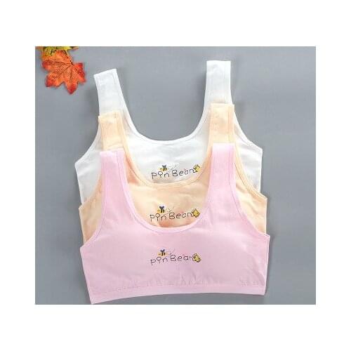 Breathable girl bra developmental student tube top vest-style underwear young girl training bra young girl