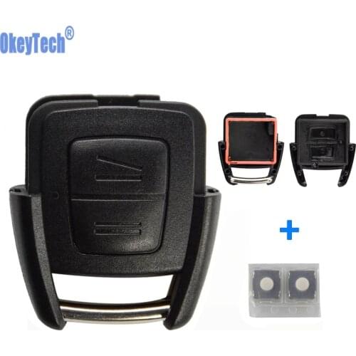 OkeyTech Remote Car Key Shell 2 Buttons for Vauxhall Opel Astra Zafira Omega Vectra Auto Key Case Fob With 2 Switch&1 Battery