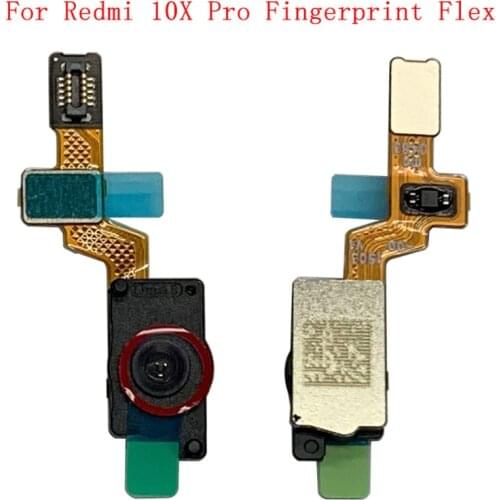 Home Button Fingerprint Sensor Flex Cable Ribbon For Xiaomi Redmi 10X Pro 5G Touch Sensor Flex Replacement parts