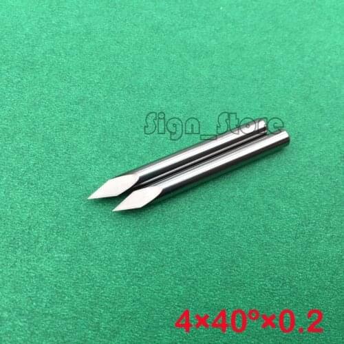 10pcs 4mm Shank, 40 Angle, 0.2mm,Three Face CNC Router Bits, Carbide Carving Bit, Engraving Tool Cutters