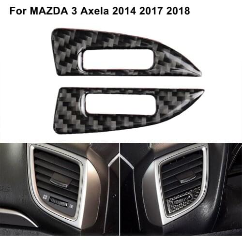 Car Air Vent Shift Control Panel Sticker Carbon Fiber Trim Sticker For Mazda 3 Axela 2014 2017 2018 Interior Decoration Stickers