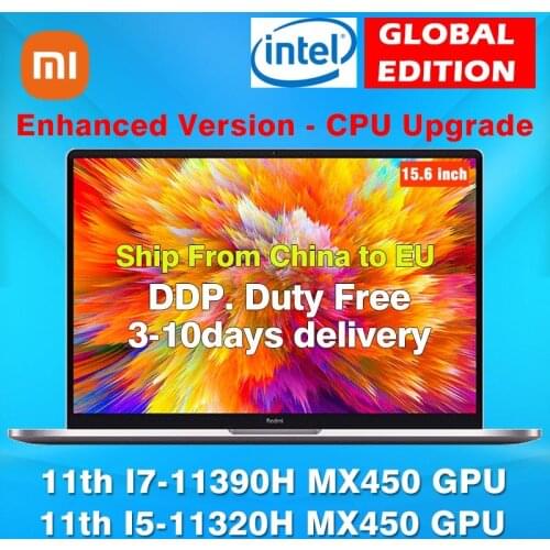 Original Xiaomi Laptop Mi Redmibook Notebook Pro 15 Intel Core i7-11390H/i5-11320H MX450 16G+512GB 15.6 Inch Computer PC Windows