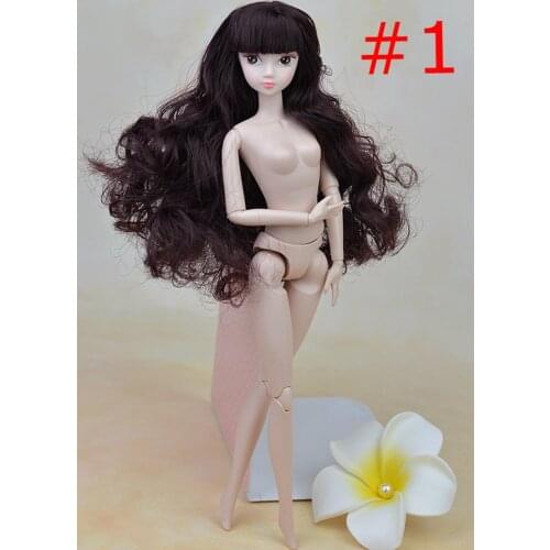 Birthday Gift Kids Toy 12 Movable Joints Doll For 11.5" Doll House 1/6 Doll Body + Head With Long Hair Doll