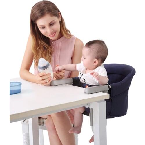 Portable Baby Desk Chair Fold-able Childrens Travel High Chair with Mesh Backrest for Dining Table Infant Kids Products