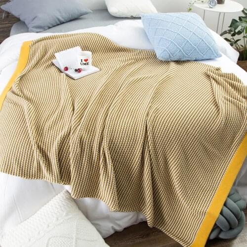REGINA Brand Luxury Fluffy Blanket For Bed Super Soft Home Decoration Bed Sofa Cover Three Color Knitted Muslin Throw Blanket