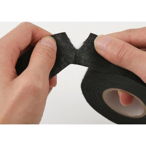 Width 19/25/32MM Length 15M Heat-resistant Adhesive Cloth Fabric Tape For Car Auto Cable Harness Wiring Loom Protection New