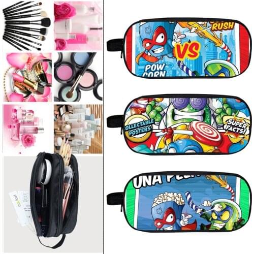 Super Zings Colorful Pencil Case Double Layer Pencil Holder Child Large Capacity Pen Bags Kids Boys Girls Stationery Storage Bag