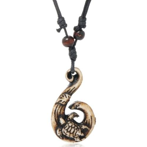 Fashion Vintage Retro Tortoise Pendant Black Leather Necklace Casual Women Men Adjustable Long Rope Chain Rock Punk Jewelry Gift