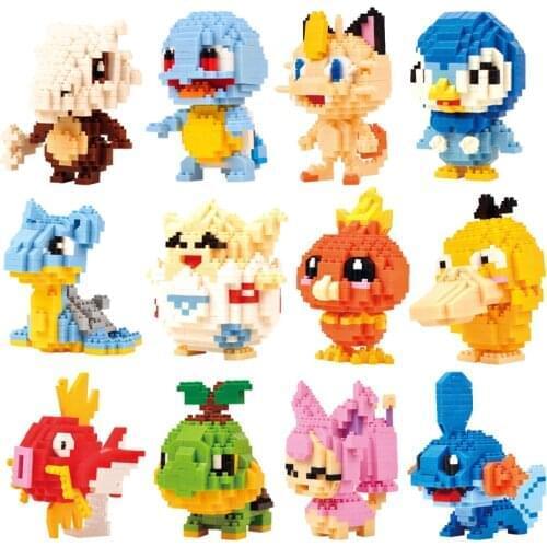 Animals Eagle Pig Cat Dog Bird Mouse Bear Monkey Fish Sets Model Building Diamond Mini Blocks Kid Toy Adult Bricks Birthday Gift