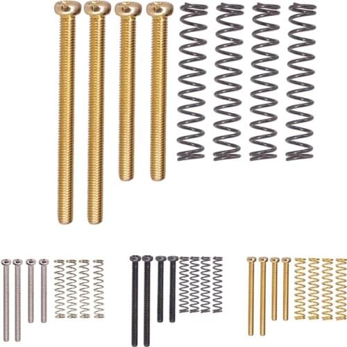 1 Set Iron Electric Bass Bridge Tailpiece Screws+Springs Adjusting Screws Musical Instrument Accessory