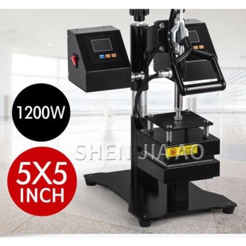 1PC Upper And Lower Plate Heat Stamp Machine 12*12cm Manual Flat Heat Press Machine Moving Head Hot Stamping Machine 110V/220V