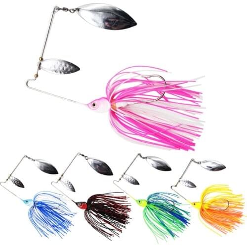 1pcs Fishing Lure 17g Buzzbait Spinner Bait Wobblers Artificial Lure 3D Eyes High Speed Willow Blades Fishing Tackle 2021