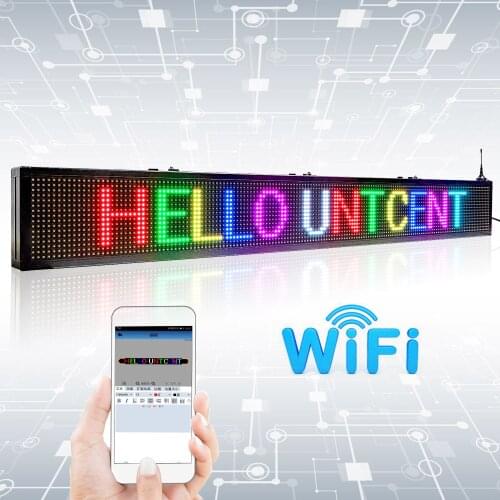 125CM P7.62MM LED Sign RGB Full Color SMD WiFi Programmable Scrolling Message LED Display Board for Stores Adverising Display