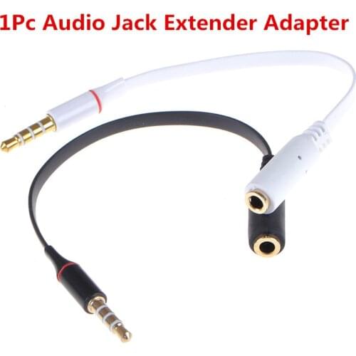 18cm Male To Female 3.5mm US Jack Audio Extension Cable Cord 3.5 NS Headphone Earphone Speaker Stereo Audio Cables Cords