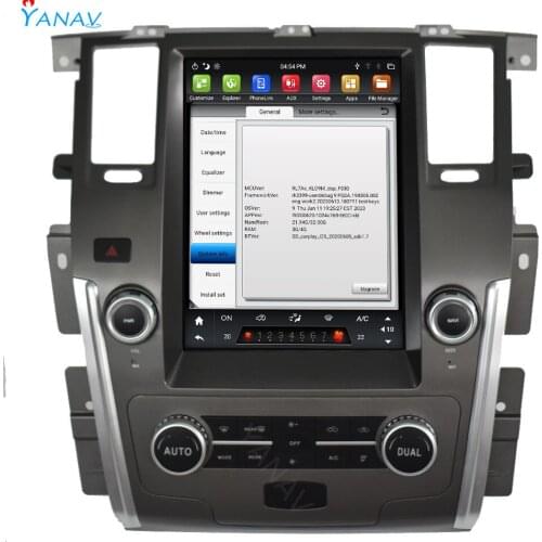 2Din Car radio dvd Android stereo receiver For Nissan Patrol 2016-2019 vertical screen tesla style dvd player Car GPS navigation