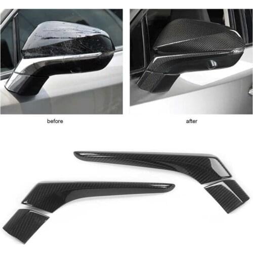 4Pcs Rearview Mirror Base Cover Trim Carbon Fiber Decor Fit for NX200 200t 300h -2020 LHD Car style