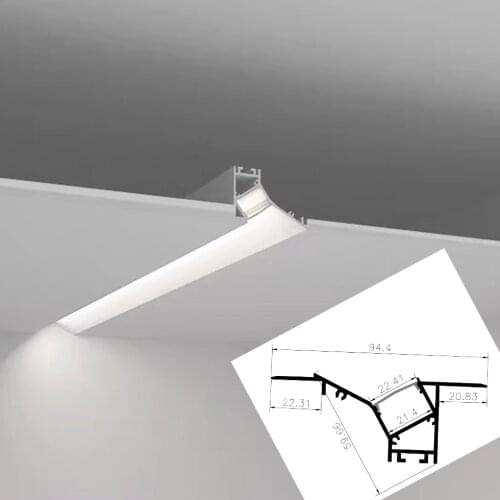 6m (6pcs) a lot, 1m per piece, silvery color aluminum profile for led strip light with milky cover
