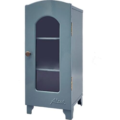 Aizulhomey Baby Mini Furniture Toys OB11 Metal Locker Cabinet 1/6 1/12 Blyth Lol Dolls Accessories BJD Wardrobe Kitchen Cupboard