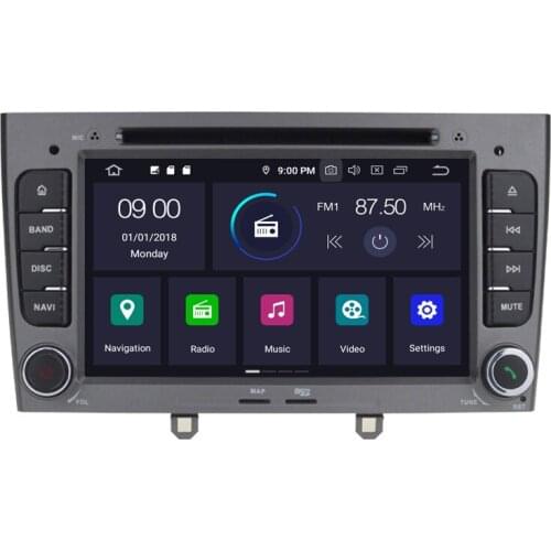 7" Android 10.0 OS Car DVD Multimedia GPS Radio System Player for Peugeot 408 2010-2011 with Full Video Output Support