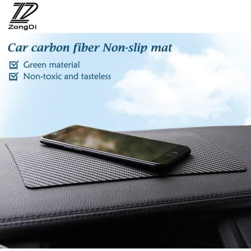 ZD 1X Car Carbon fiber non-slip mat For Citroen c3 c4 c5 Hyundai solaris tucson 2017 creta ix35 Kia rio ceed cerato accessories