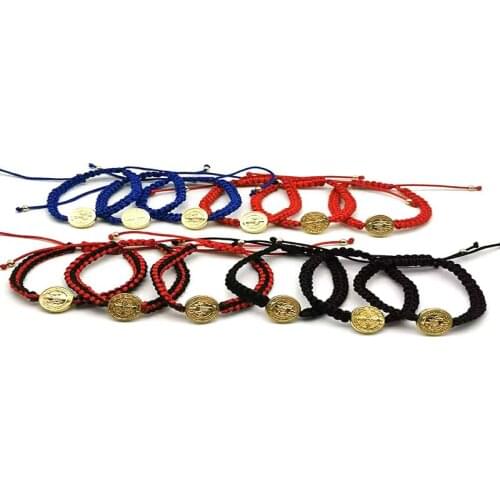12 Pieces 1.5Cm Kc Gold Saint Benedict Woven Bracelets To Women And Men Can Be Given As a Gift Or Used In Prayer