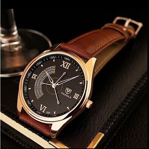 Relogio masculino original Yazole watch men Analog Quartz Watch Fashion Leather Casual Mens Wrist Watch erkek kol saati Luxury