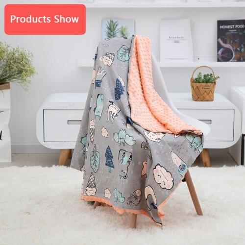 100X80cm Four Layer Of Gauze Breathable Stroller Baby Blanket Children Blanket Cotton Cartoon Blanket Newborn Bath Towel Blanket