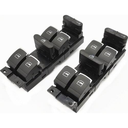 3BD959857 Electric Power Chrome Window Controller Switch For Jetta Golf GTI MK4 Passat B5 Driver Side 3BD 959 857 1998-2005