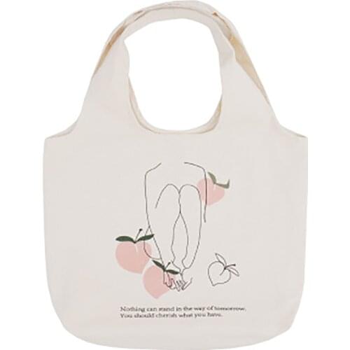 Women Student Shoulder Bag Fruit Printing Canvas for Mobile Phone Keys Travel New
