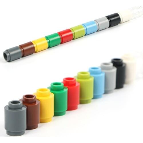 1*1 100g/lot Column Block Construction Building Blocks self-Locking Birkcs DIY Model Building Figure Eduational Toys For Kids