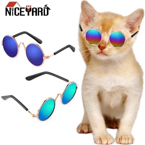 NICEYARD 8.5cm Length Mini Pet Cat Glasses Sunglasses Photos Props Accessories Pet Supplies Dog Glasses Pet Product