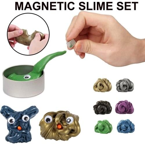 Novelty Slime Supplies Magnetic Rubber Mud DIY Slimes Toys Polymer Clay Playdough Slide Sand Educational Toys Gift For Kids