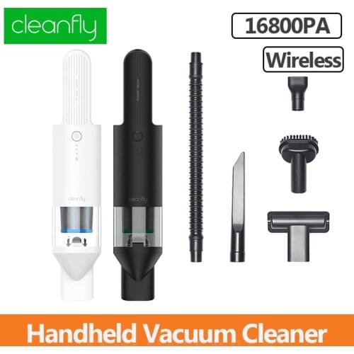 New Cleanfly Handheld Vacuum Cleaner Portable Wireless Dust Catcher 16800PA Strong Cyclone Suction for Car home sofa
