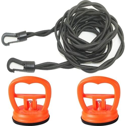 Braided Elastic Cord Travel Clothesline Travel Bungee Cord Laundry Clothesline (with 2 Strong Suction Cups) - Secures to wall or