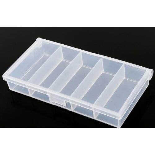 5 Grid Transparent PP Fishing Box Lure Lead hooks Connector Case Collection Tools