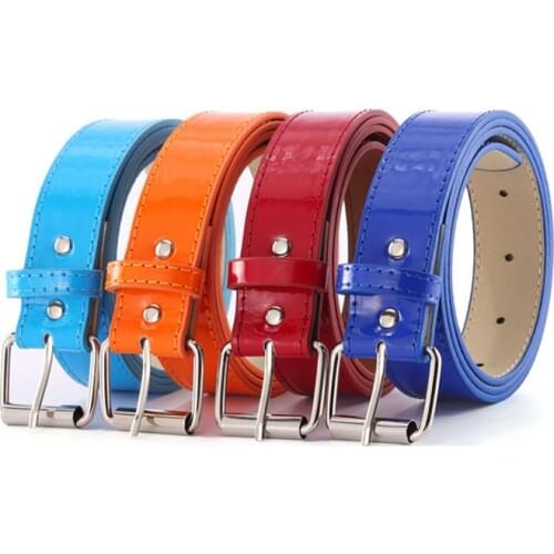 High Quality PU Faux Leather Casual Women Belt Colorful Black White Blue Red Yellow Orange Female Belts Strap Ceinture Femme
