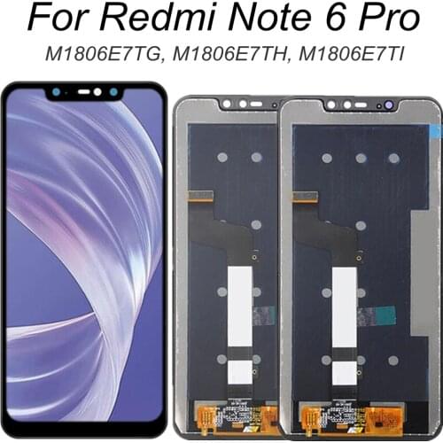 For Xiaomi Redmi Note 6 Pro Touch screen M1806E7TG, M1806E7TH LCD Display Assembly Repair Parts For Redmi note6 Pro LCD